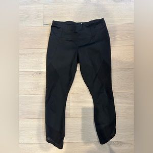 Athleta Black Mesh Capris